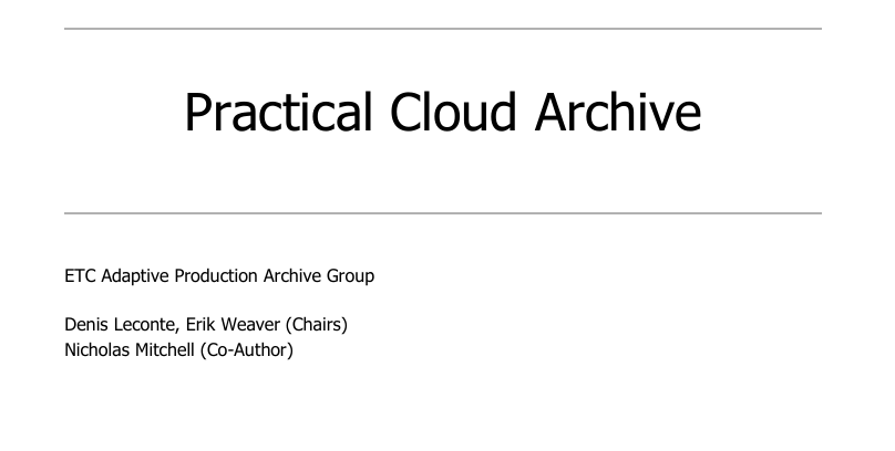 Practical Cloud Archive